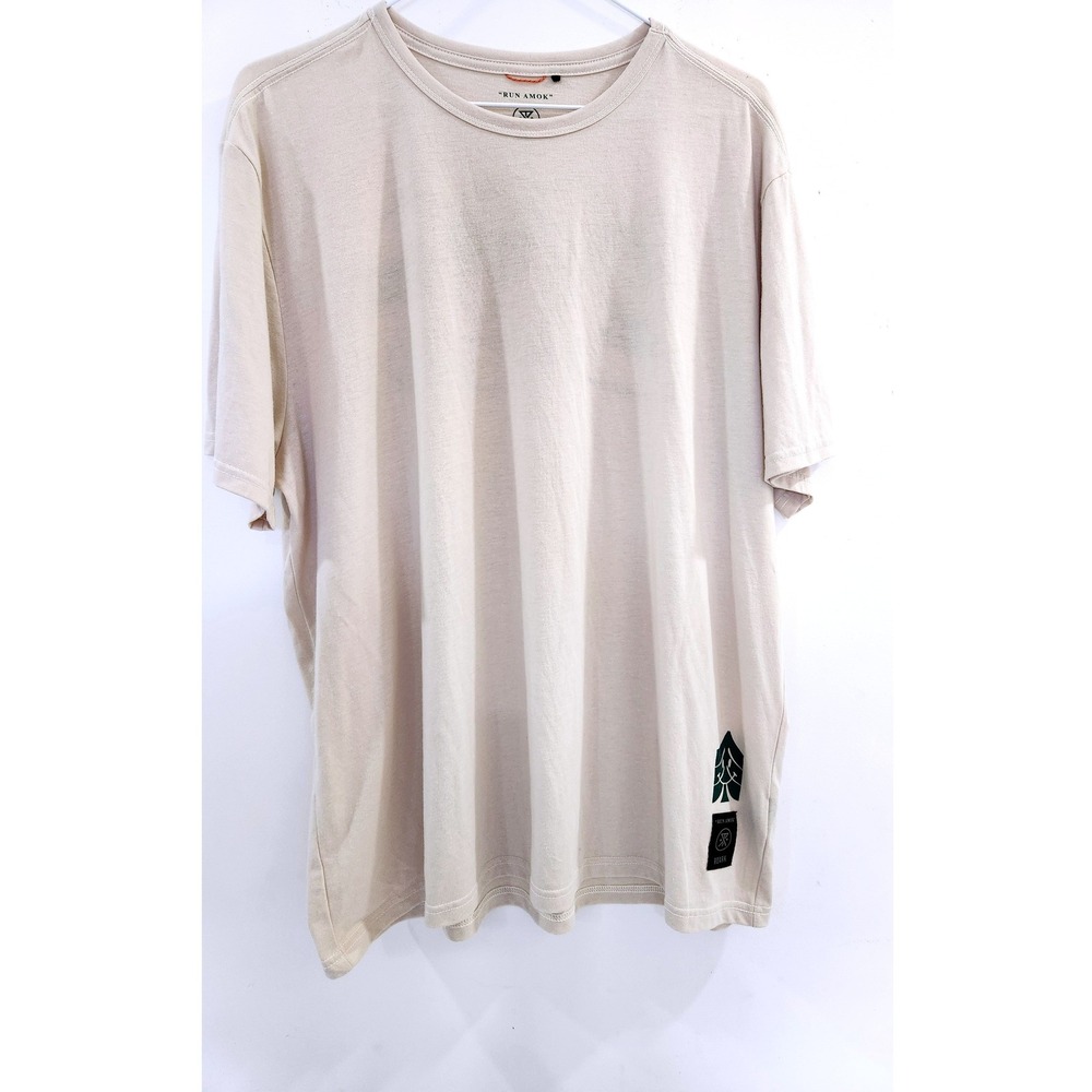 Roark Run Amok Public Lands Graphic Tee Tan Mens XL drirelease
